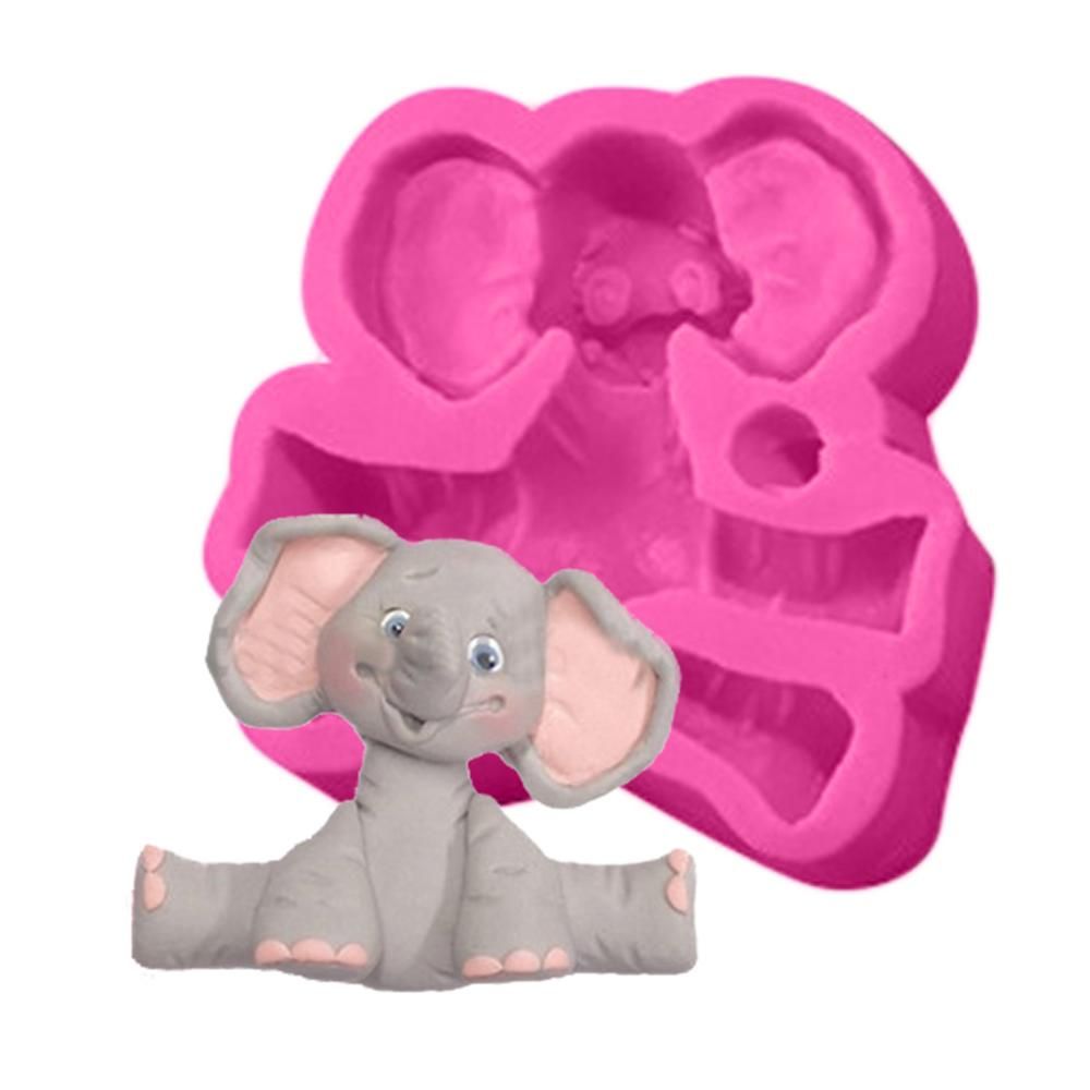 1PC 3D Animal Elephant Silicone Mold Fondant Sugarcraf Mold Cake Decorating Tools Chocolate Candy Gumpaste Soap Resin Clay Mould