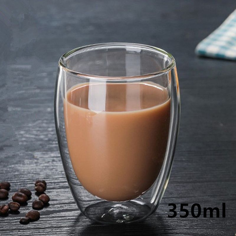 Heat-resistant Double Wall Shot   Glass Espresso Coffee Cup Tea Set Cup