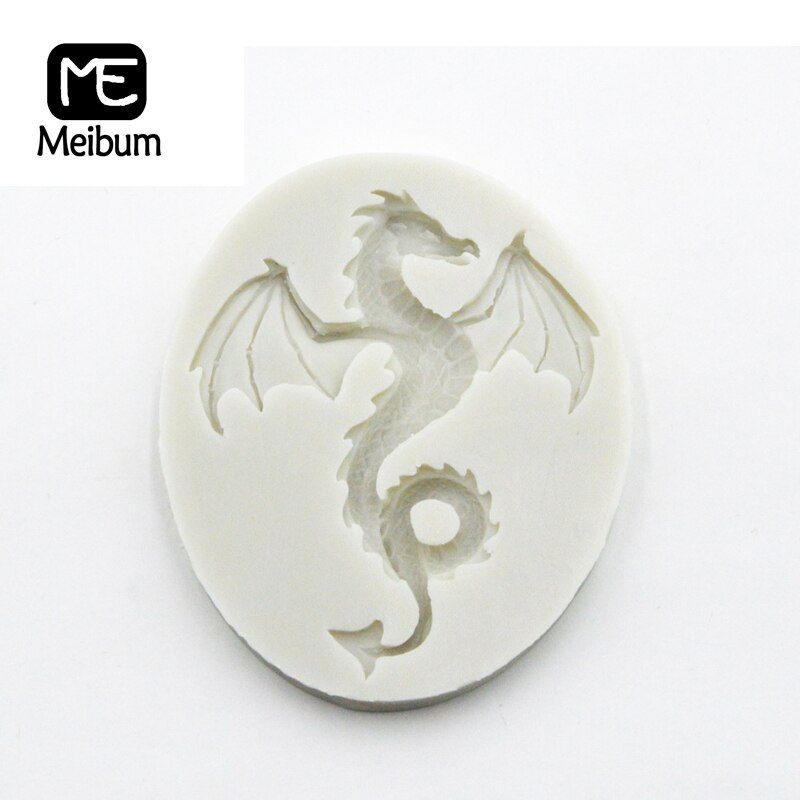 Meibum Silicone Fondant Cake Mold Game Of Thrones Flying Dragon Pattern Paste Sugar Craft Dessert Chocolate Candy Decorate Mould