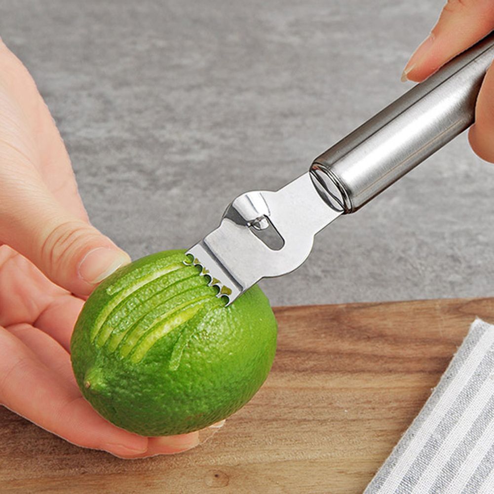Stainless Steel Fruit Citrus Lemon Peeler Cutter Slicer Grater Kitchen Gadget
