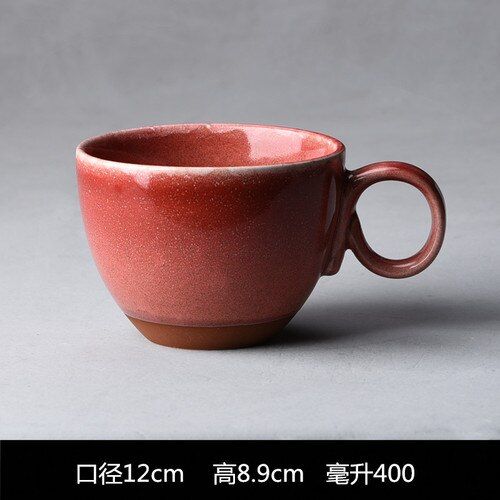 Ceramic Mug Coffee Cup Micro Defects Simple Large Capacity Milk Cup Breakfast Cup Home Office Tea Cup