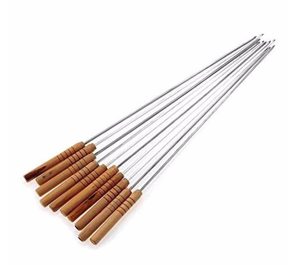 Pack of 12 - BBQ Wooden Handle Skewers
