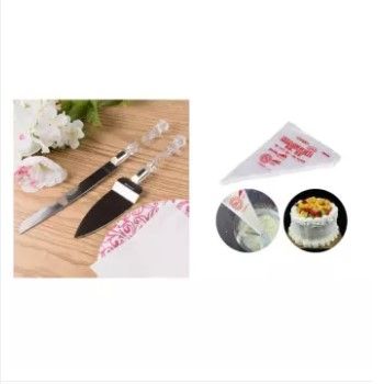 12 inches and Cake server 10 inches and 10 pcs piping bag Free