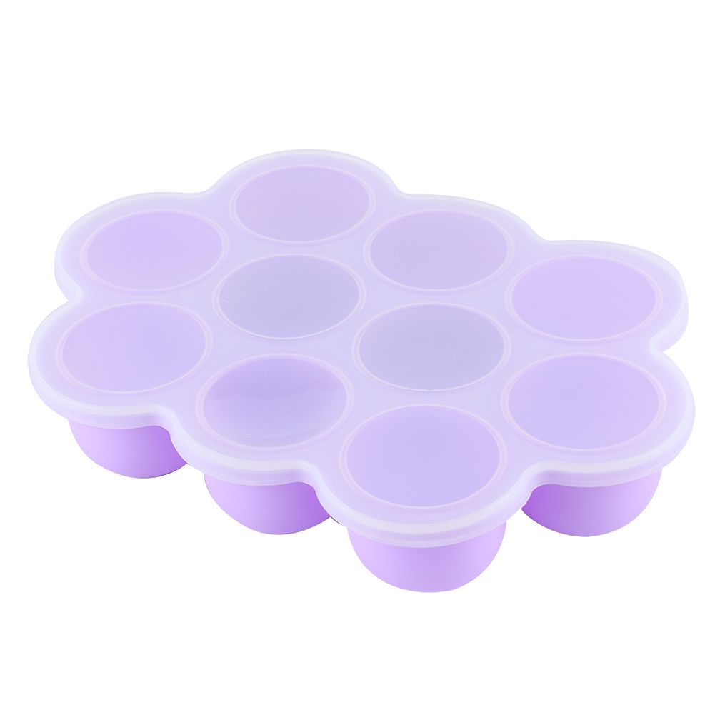 Silicone Food Freezer Tray 10 Holes Reusable Container With Lid For Home‑made Ba