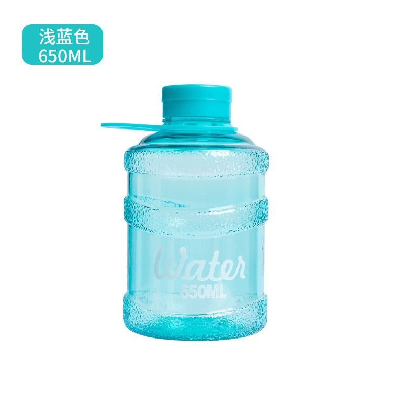 650ML Creative Bucket Cup Cute Drop-proof Leak-proof Plastic Water Cup Bottled Water Bottle Handy Cup for Male Female Student