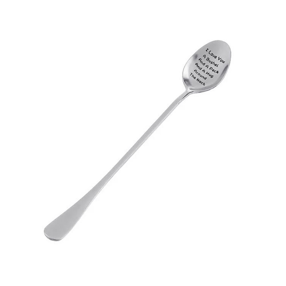 Portable Stainless Steel I Love You A Bushel And A Peck Recycled Spoon Cutlery