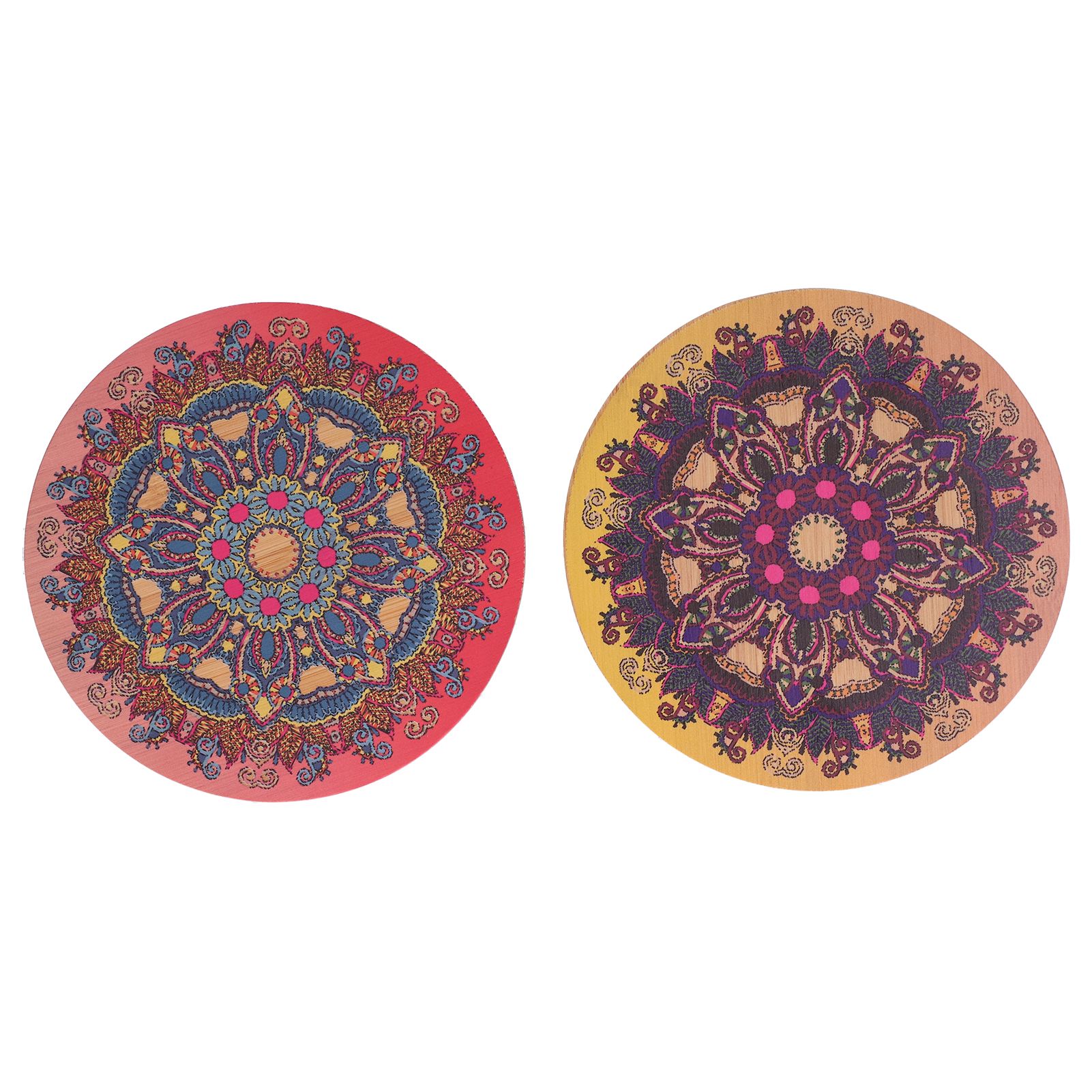 Coasters Bamboo Material High Temperature Resistance Strong Sturdy Easy Clean AU