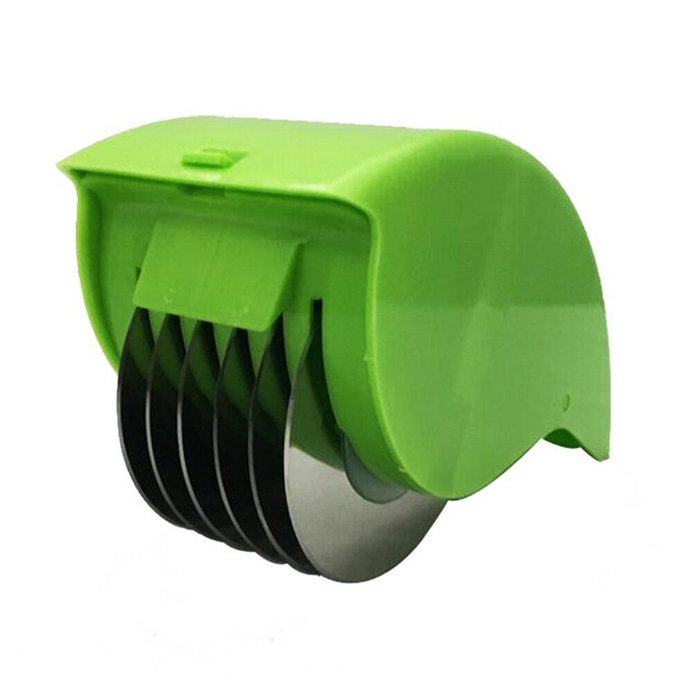 Kitchen Gadgets Roller Vegetable Shredder Chopper Manual Herb Scallion Cutter Kitchen Fruit Vegetable Tools Gadgets-green