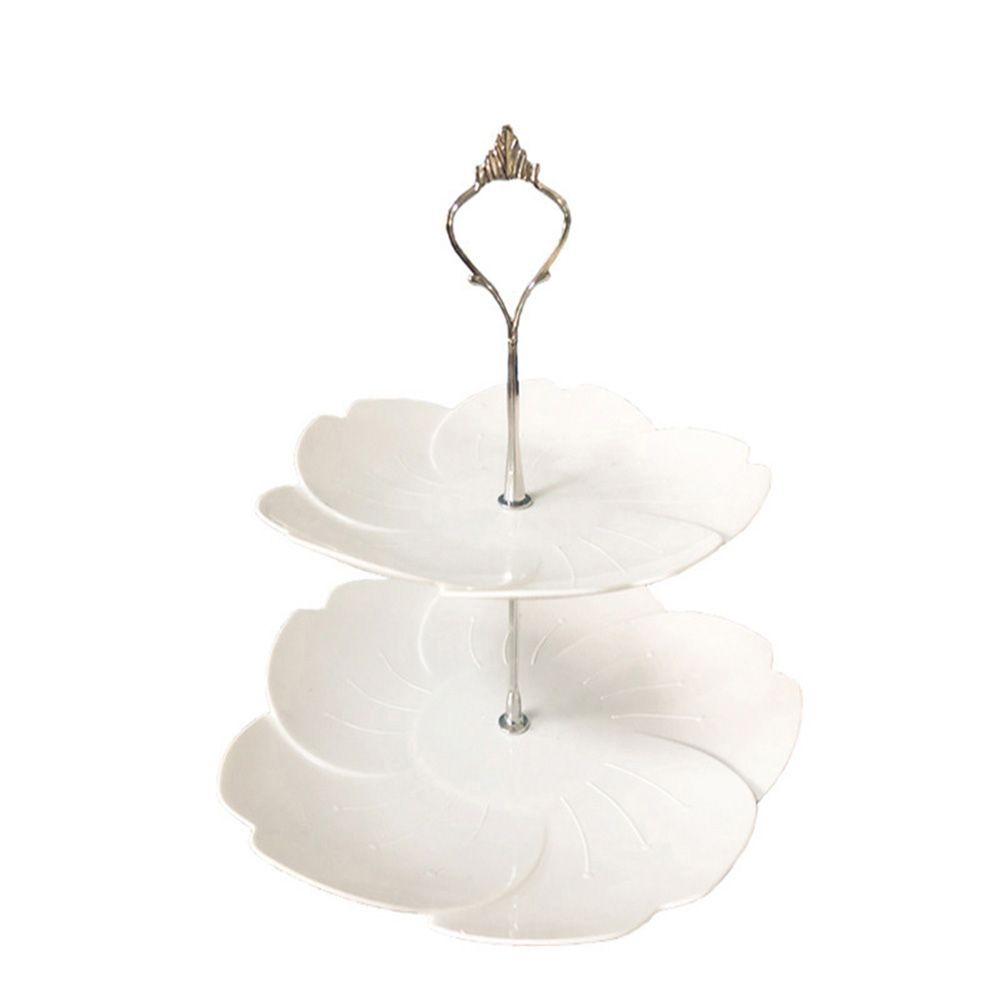 2/3 Tiers Fruit Cake Plate Holder Stand Home Festival Party Dessert Storage Rack