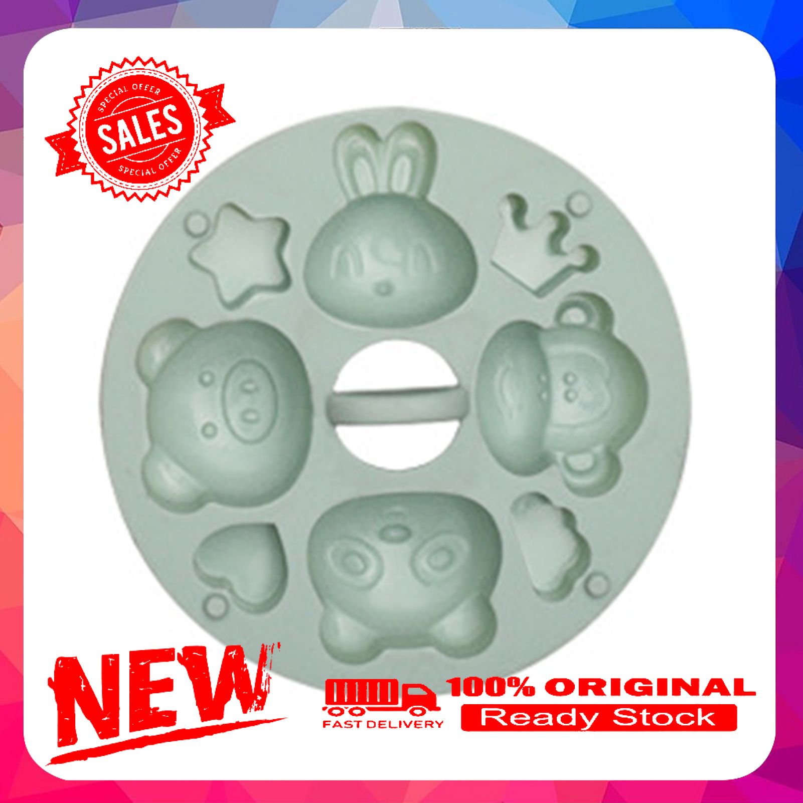 Cartoon Silicone Pastry Mold Baby Food Steamed Rice Cake Cookie Mold for Kids