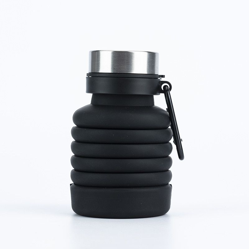 New Style Fashion Portable Silicone Folding Water Bottle  Creative Outdoor Sports Bicycle Plastic  Drinkware Advertising Cups
