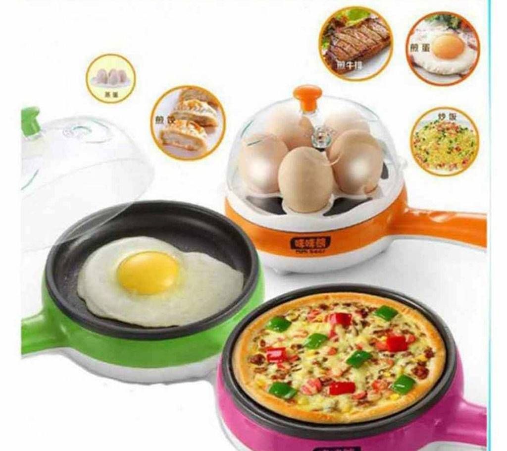 Multi-functional Egg Boiler With Fry Pan