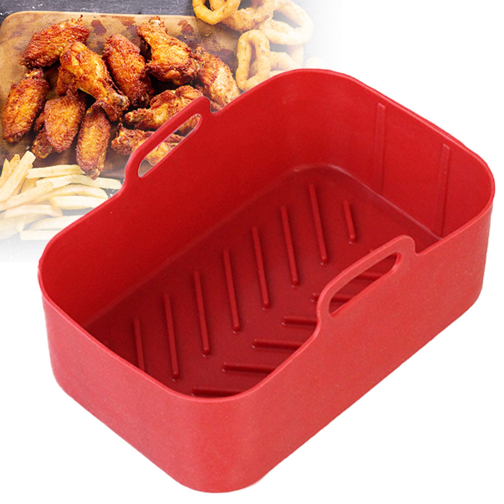 Silicone Fryer Liner Oil-proof Daily Use Non-slip Silicone Fryer Liner