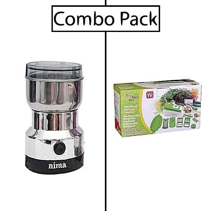 Combo of Electric Grinder and Nicer Dicer Plus - Silver