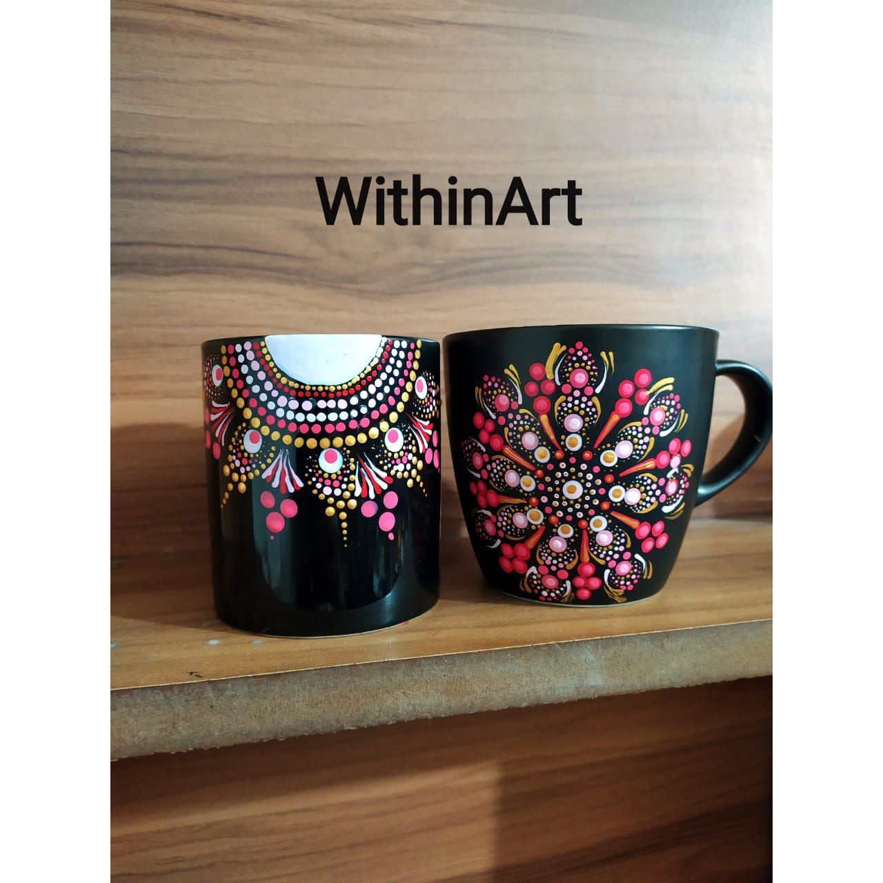 Hand painted ceramic mug