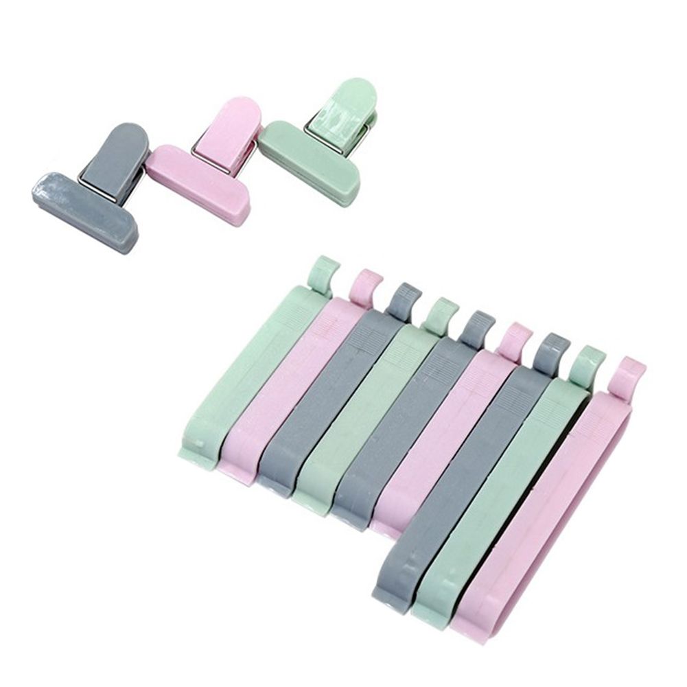 12Pcs Solid Color Food Storage Bag Sealing Clips Sealer Snack Clamp Kitchen Tool