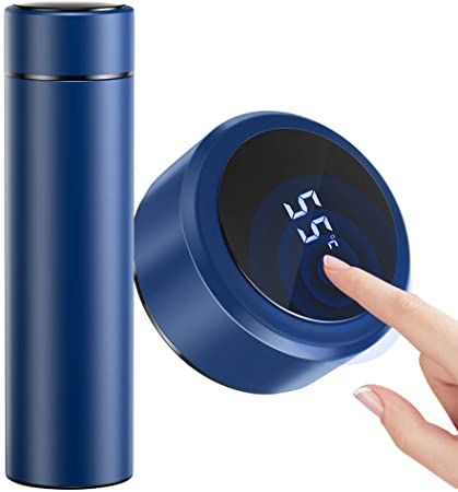 Hot Water Pot Temperature Measurement LCD  Stainless Steel Insulated Water Bottle 500ml