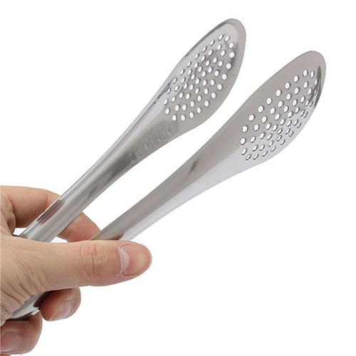 Stainless Steel BBQ Food Tongs Kitchen Buffet Cook Bread Clip Pastry Clamp