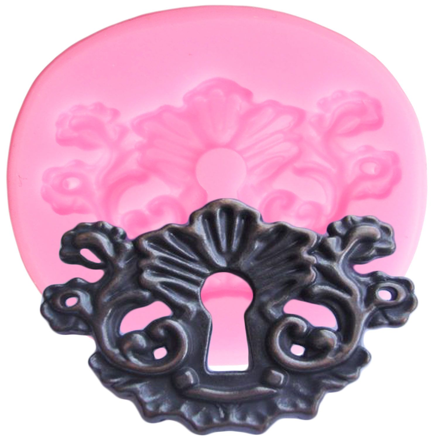 Steampunk Skeleton Key Lock Silicone Mold Cupcake Topper Fondant Cake Decorating Tools Clay Candy Chocolate Gumpaste Moulds
