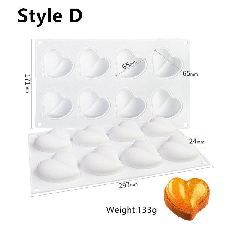 SHENHONG Pastry Tart Mould Dessert Pan Silicone Cake Mold For Baking Mousse Tartlet Decoration