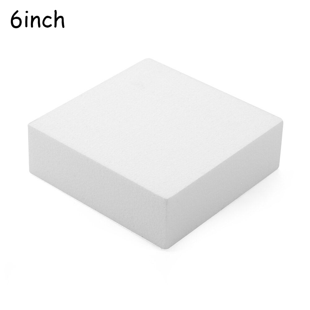 4/6/8/ Inch Square Cake Dummy Modelling Sugar DIY Kitchen Party DIY Practice Model Cake Foam Mould Styrofoam Wedding Decorations