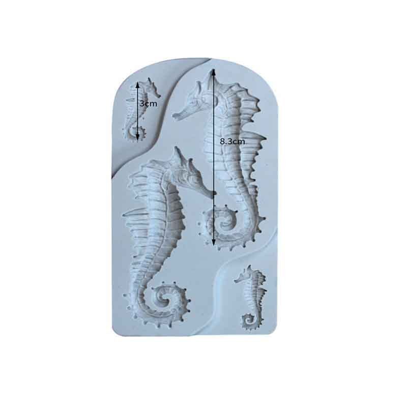 Hippocampus/Sea Horse Shell Silicone Mold Fondant Sugarcraft Cake Decorating Tools Chocolate Gumpaste Jelly Mold