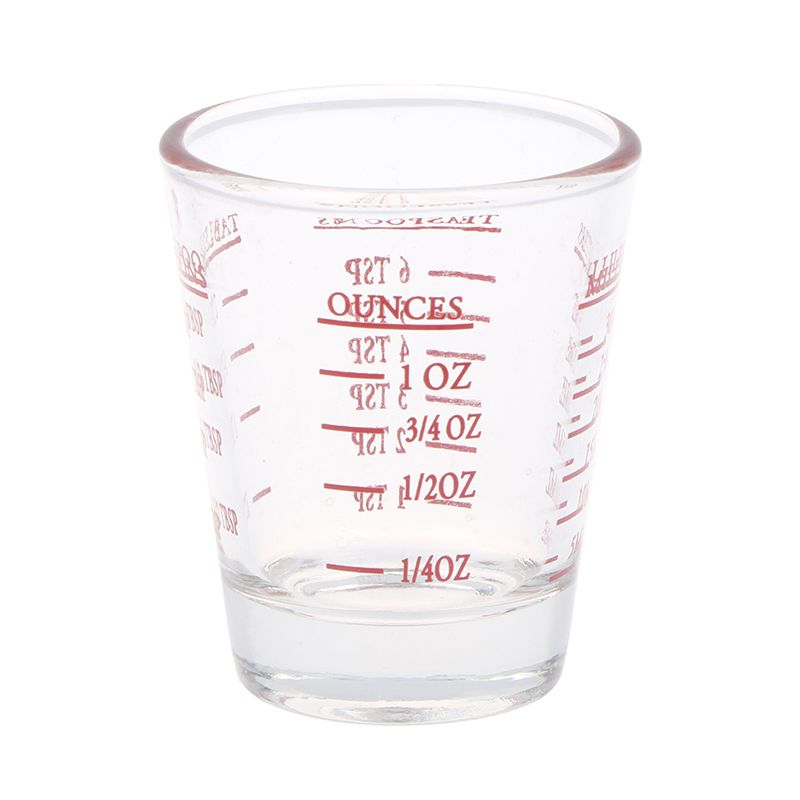 1Pc 50/100 ML Glass Measuring Cup With Scale Shot Glass Liquid Glass Ounce Cup