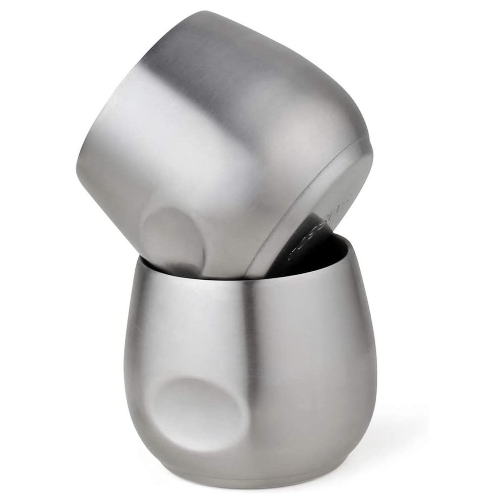 Stainless Steel Espresso Cups 2Pcs, 150Ml Double Wall Insulated Unbreakable Tumbler Small Cup for Outdoor Picnics Party