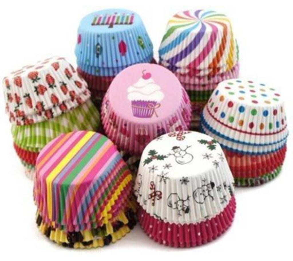 Printed Fancy Color Muffin Paper Cups Small Pack