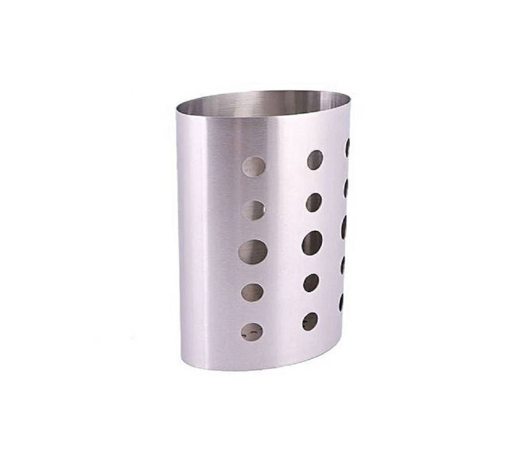 Stainless Steel Spoon Holder - Silver