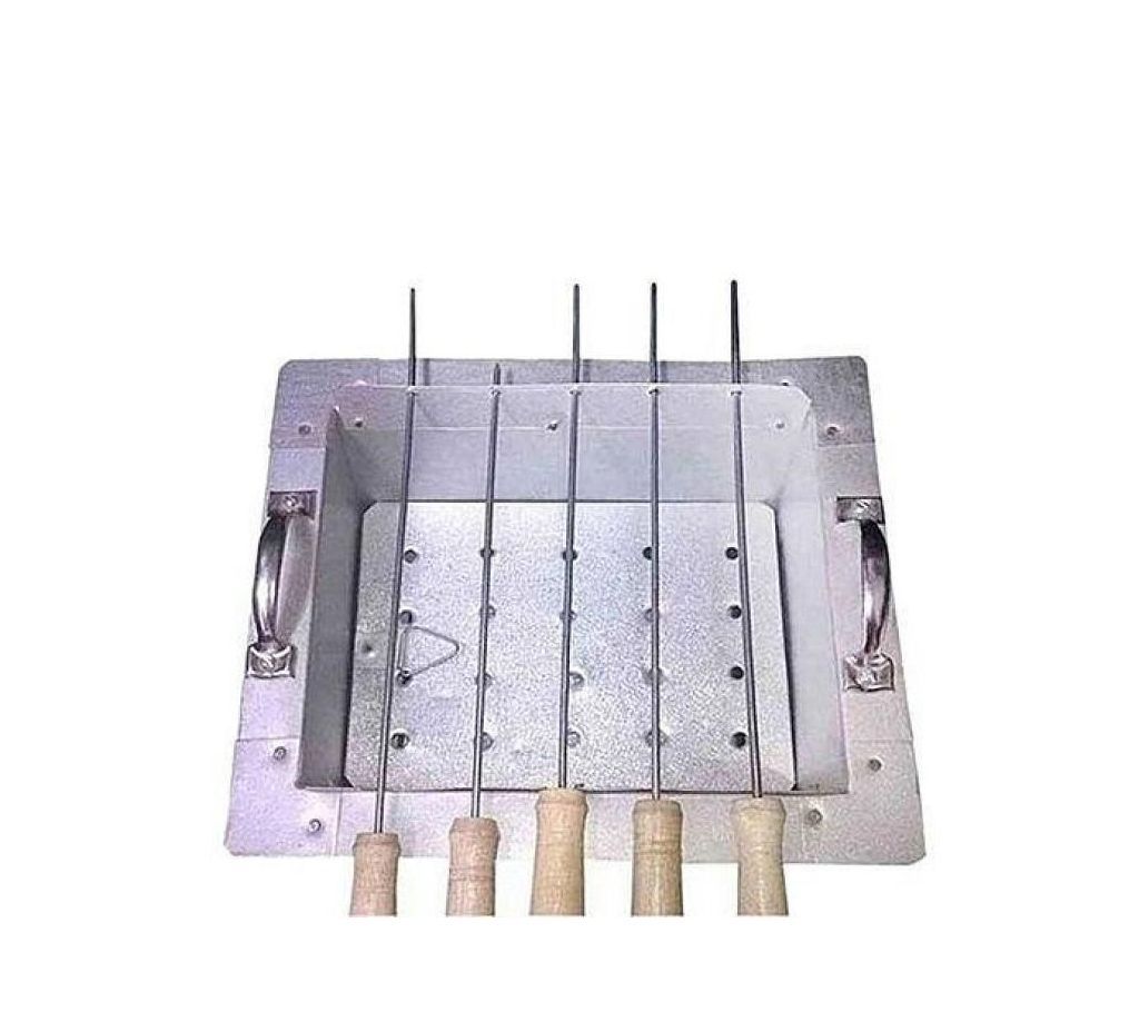 BBQ Stand with 5 Stick  Silver  BSS1