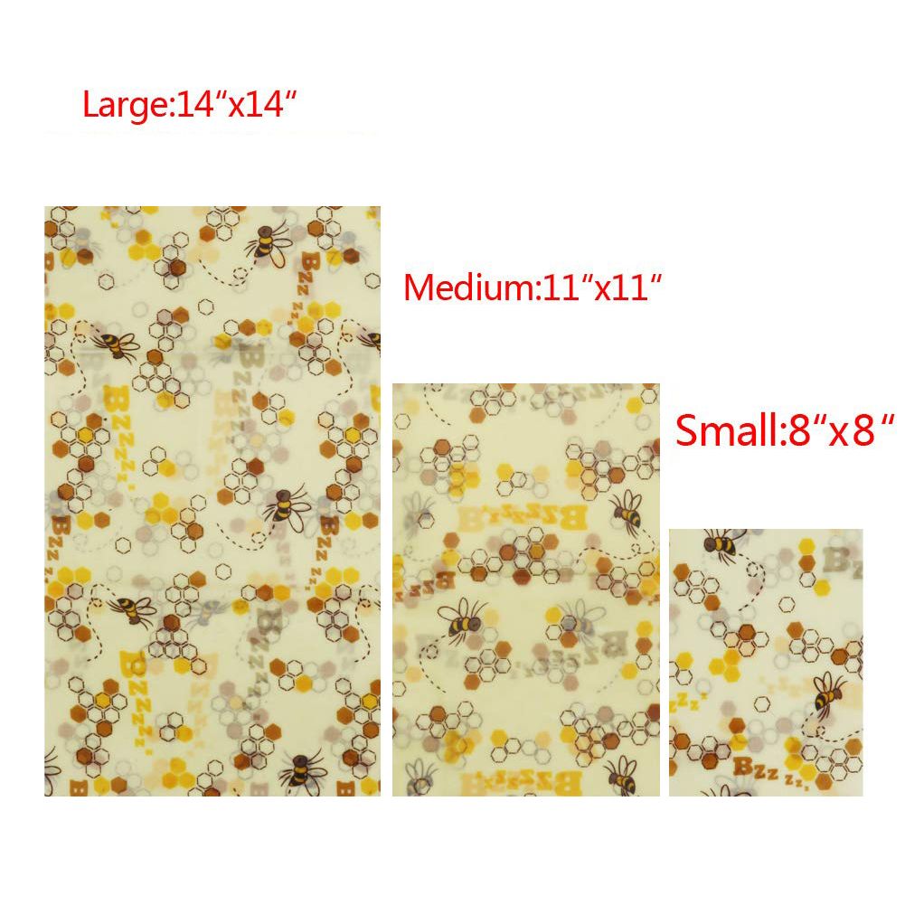 Yfashion 3Pcs/Set Beeswax Cloth Wrap Food  Keeping Cover