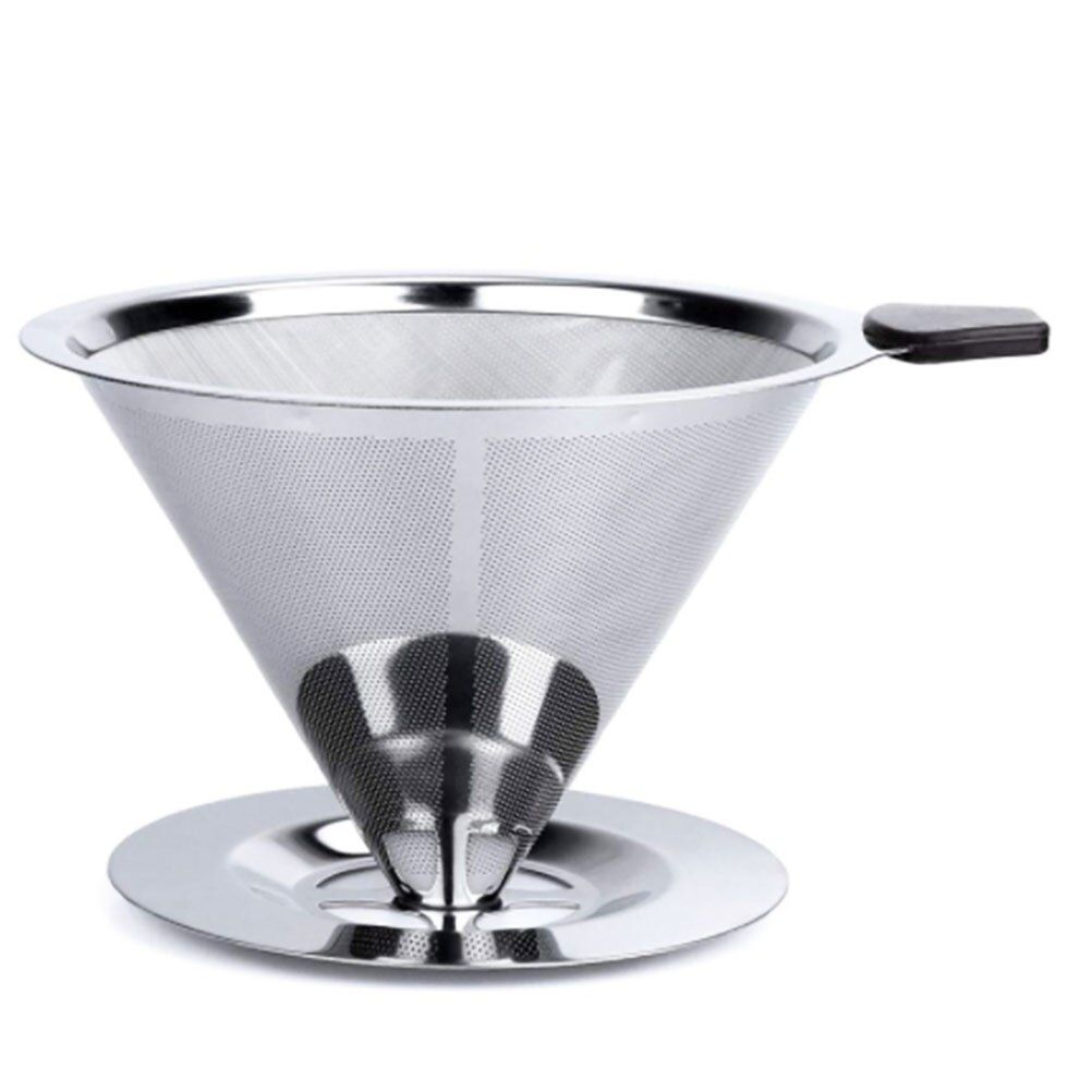 Pour Over Coffee Dripper Stainless Steel Coffee Filter Removable Dripper With Stand Reu Cone Dripper Coffee Dolce Gusto