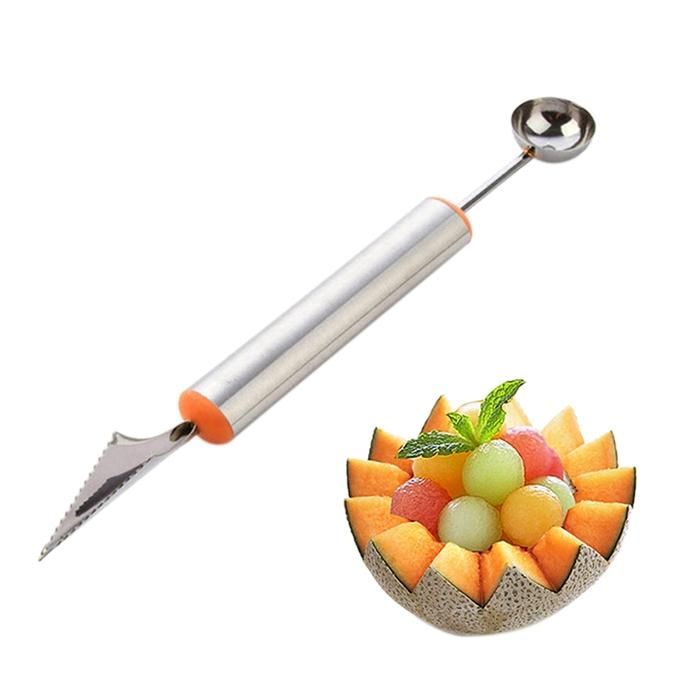 Fruit and Vegetable Carving Tool - Yellow and Silver