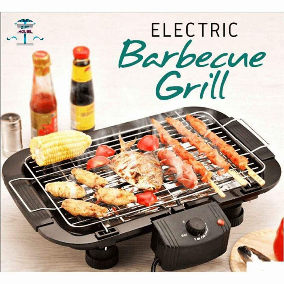 Electric BBQ Grill Machine - Black