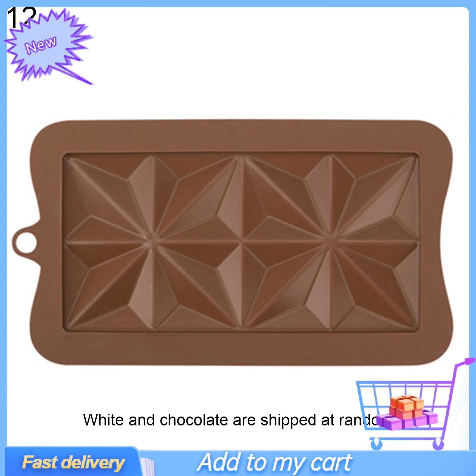 Chocolate Mold Block Dots Design Heat-Resistant Silicone Candy Biscuit Mould Pan for Kitchen