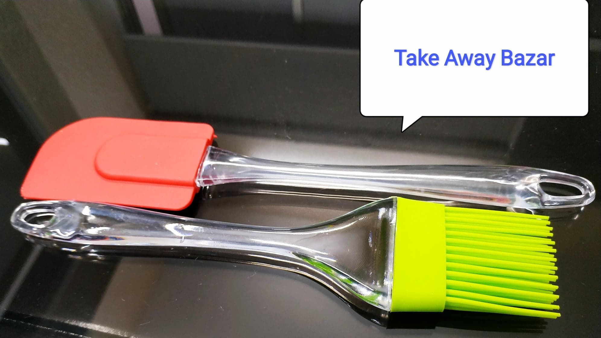 ( 2 pcs ) Oil Brush with Silicone Spatula (( 9 Inch ))