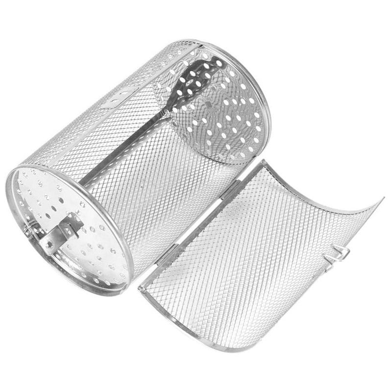 Rotisserie Basket,14X18cm Stainless Steel Oven Roast Basket ​Baking Cage for BBQ Grill Bakeware​ Tool Air Fryer Grill
