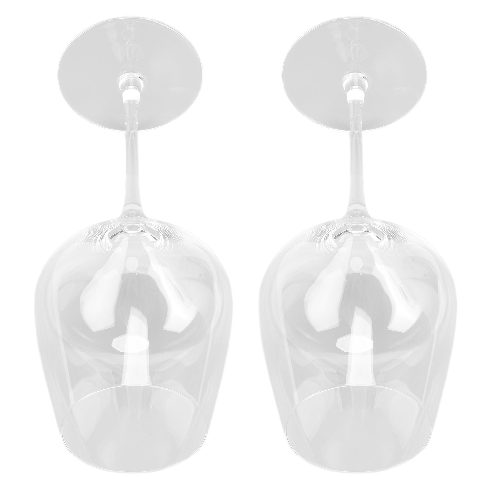 2pcs 630ml Goblet Set Clear Glass Cup Drinkware For Home Hotel SS
