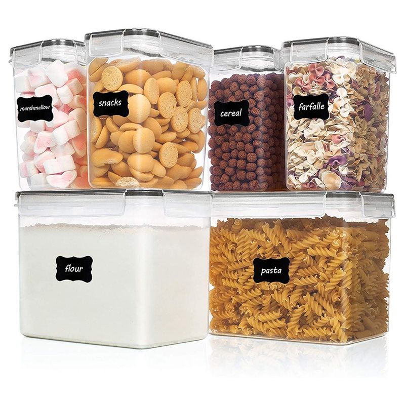Airtight Food Storage Containers 6 Pcs - for Sugar,Flour and Baking