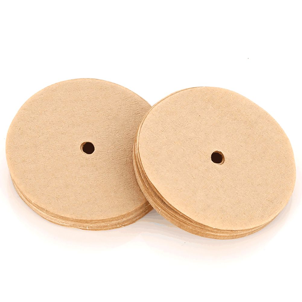 100Pcs Round Wood Replacement Filter Papers for Number 6/9 Coffee Marker Pot