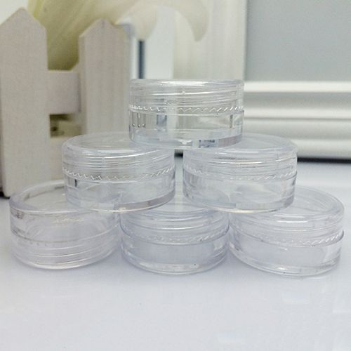 50 Pieces Portable Cosmetic Sample Containers 5 Gram Plastic Cream Pot Jars
