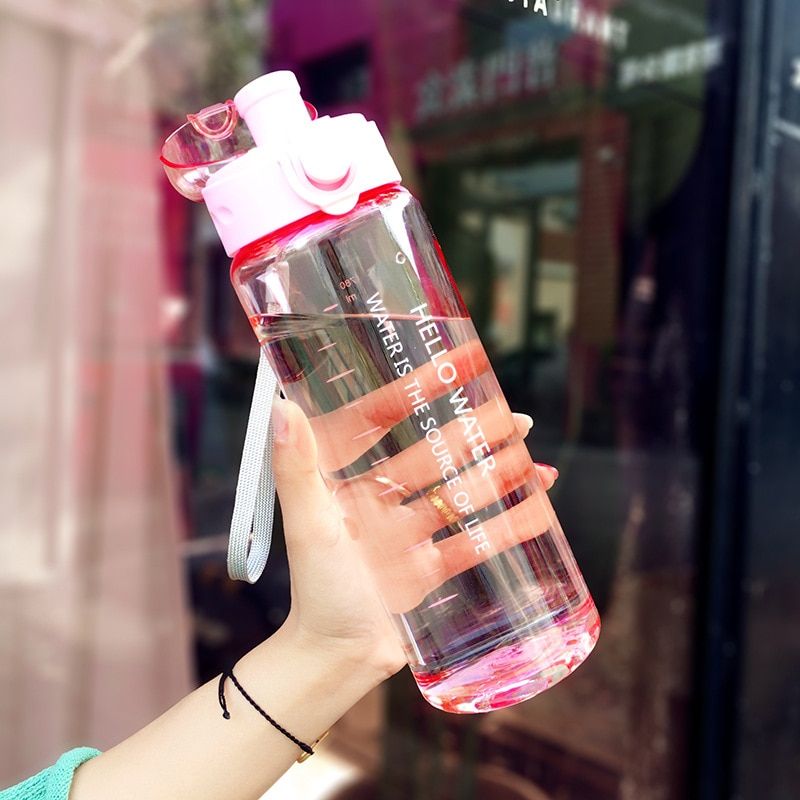 780ML Sport Water Bottle Portable Drinkware Transparent Cycling School Water Bottles For Girls Large Capacity Cups BPA Free