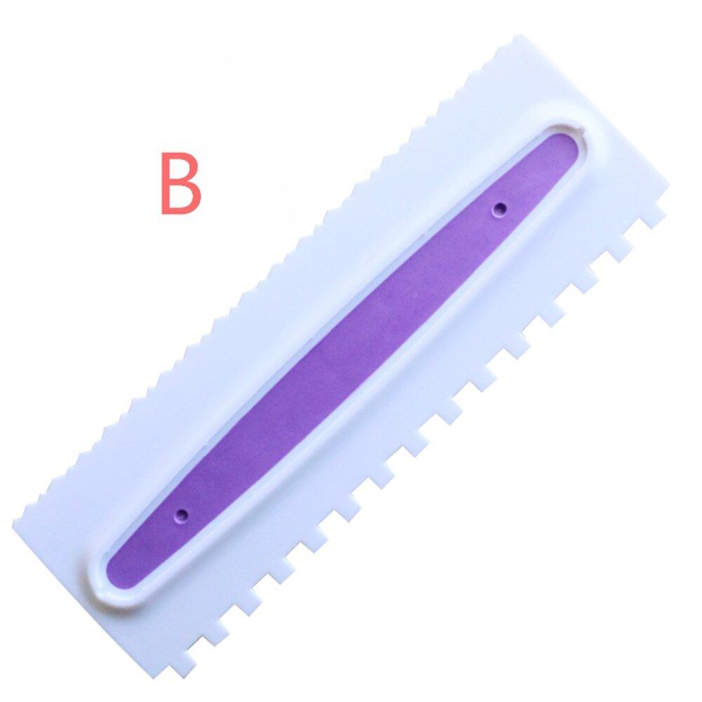 1pcs Comb Design Cake Side Ice Scraper Icing Smoother Edge Set Baking Tools Cake Scraper Kitchen DIY Cake Decorating Tools