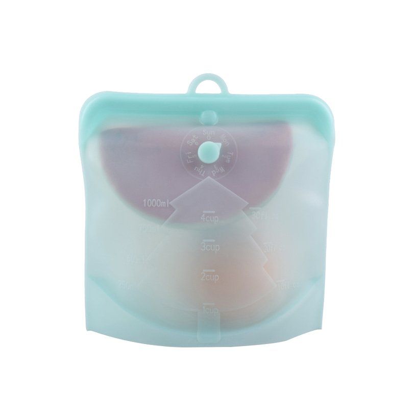 Trolleyless food grade silicone fresh-keeping bag Neutral Silicone 500/1000/1500ml Fresh storage
