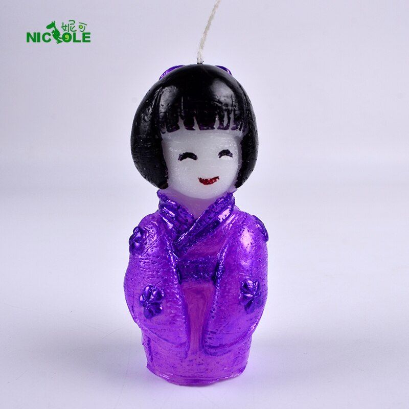 Nicole Silicone Mold Japanese Asian Girl Doll for Candle Chocolate Soap Making Mould DIY Craft Tool