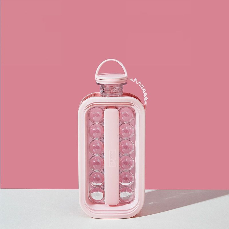 2 In 1 Portable Ice Ball Maker Ice Ball Making Mould Ice Bottle Ice Cube Bag DIY Ice Hockey Kettle For Kitchen Outdoor Tool