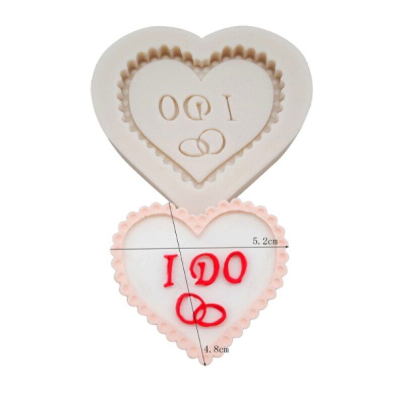 Blessing Love Plate Card Mould Fondant Cakes Decor Tools Silicone Mold Sugarcraft Chocolate Baking Tool For Cakes Gumpaste Form