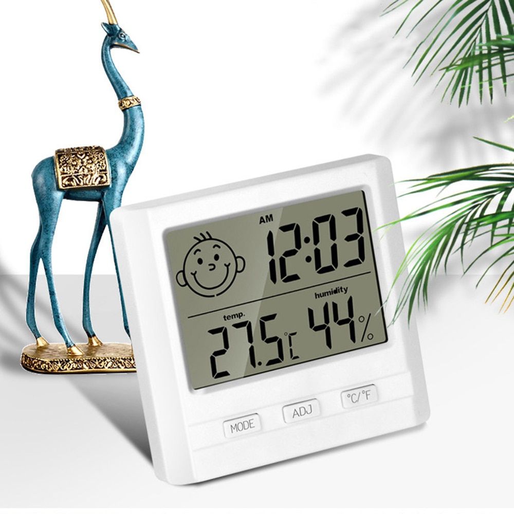 Thermometer Hygrometer Automatic Electronic Tature Humidity Monitor Clock Meter For Indoor Children Room Home Decoration
