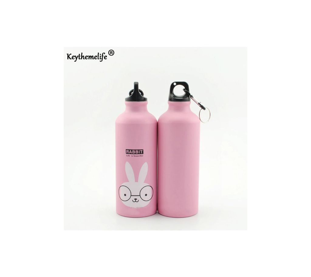 Aluminum Water Bottle, Creative Candy Color Cute Cartoon Pattern 500ML